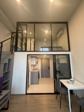 P410 Condo for rent Origin Plug & Play Nonthaburi Station, good location next to the BTS, Duplex room, ready to move in immediately