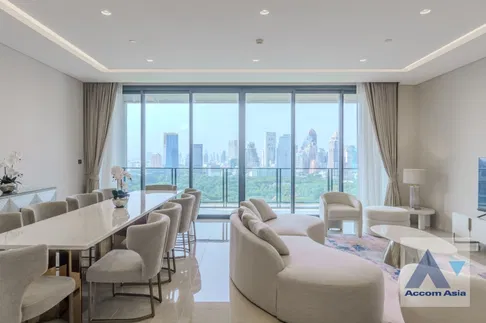🔼🔽 AccomA 📩 Big Balcony,Penthouse 5 BR Condominium @The Residences at Sindhorn Kempinski Hotel Bangkok (AA40113)