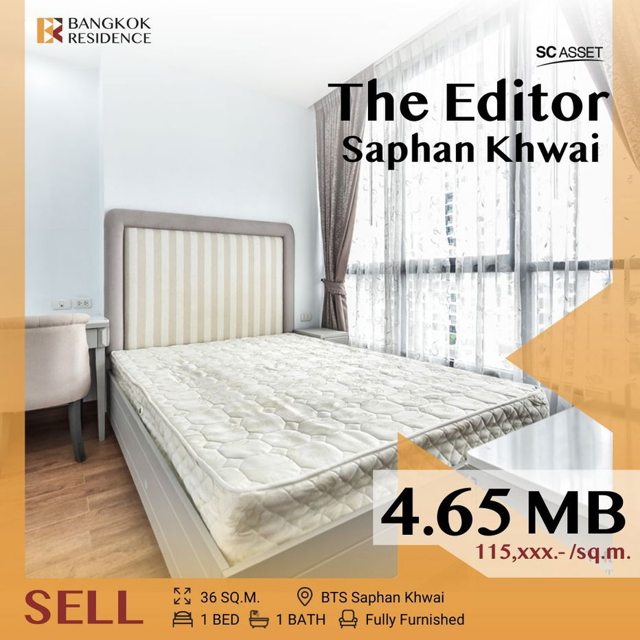 picture  Spacious, Fully Equipped Condo, The Editor near BTS Saphan Khwai - 1/12