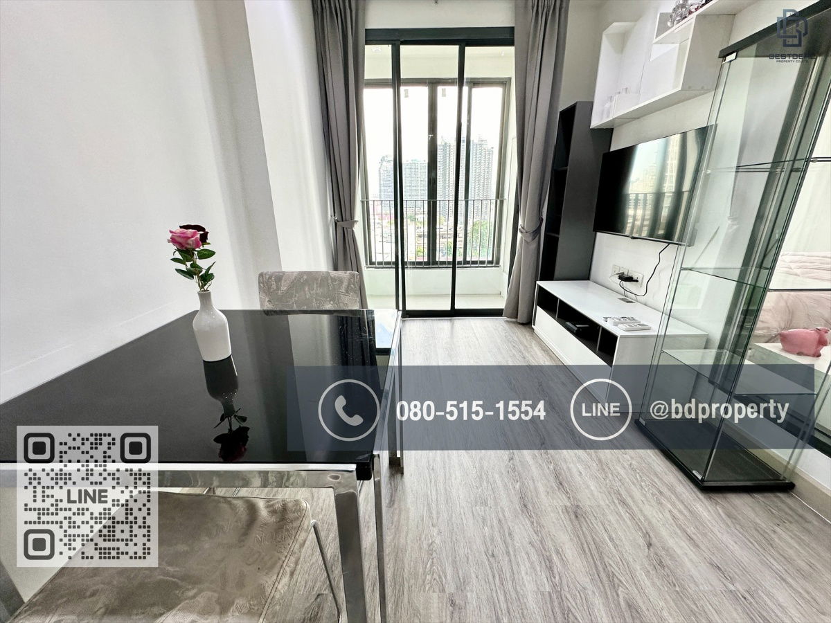 รูป Bestdeal ให้เช่า 1 ห้องนอน 31ตรม.ราคา 16,000/เดือนเท่านั้น เฟอร์นิเจอร์และเครื่องใช้ไฟฟ้าครบ“IDEO MOBI RAMA 9” ใกล้MRT และ เซ็นทรัลพระราม 9  - รูปที่ 1/11