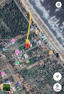 Land for sale mountain view 100 meter to the beach 