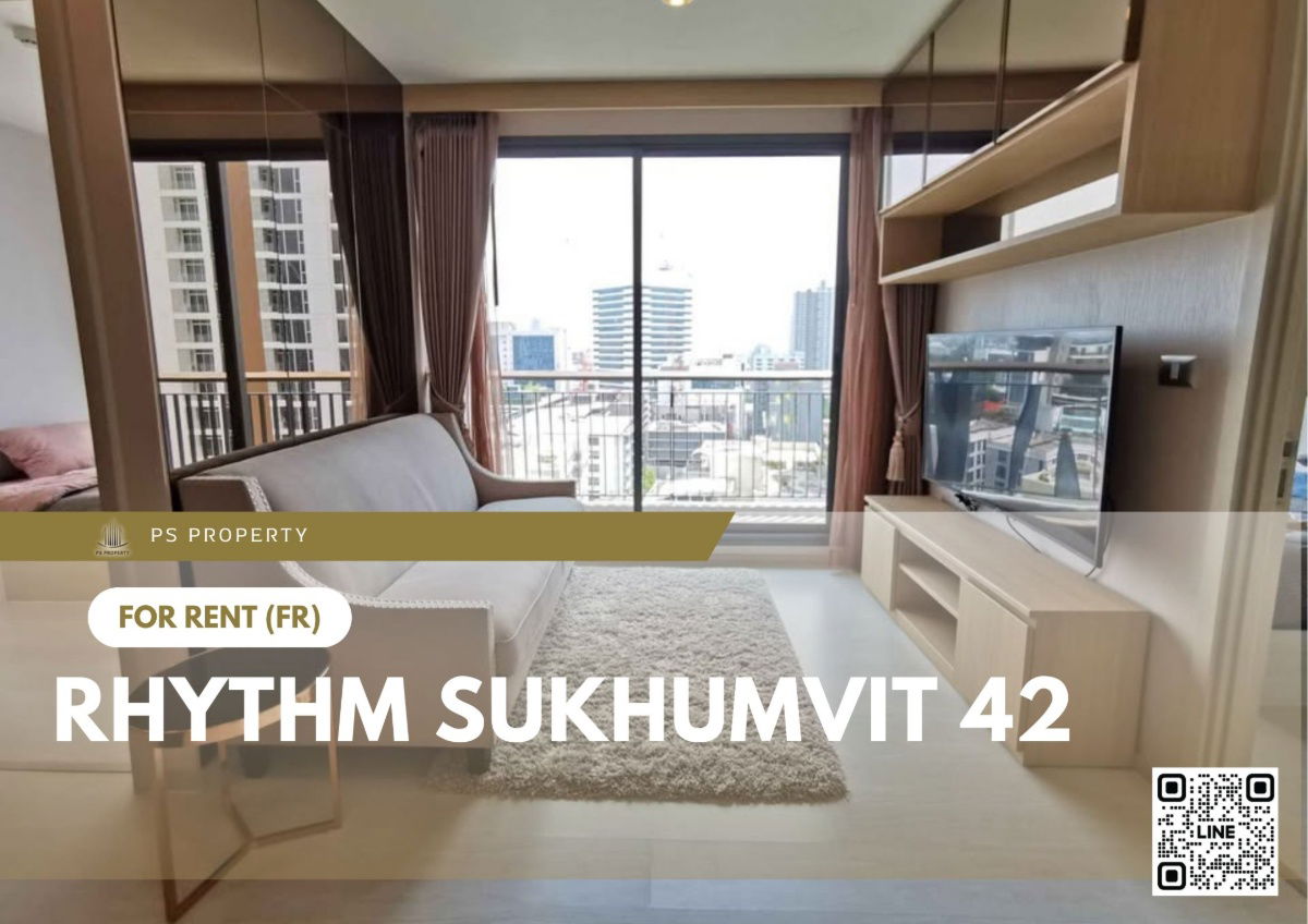 รูป ให้เช่า 📍 Rhythm Sukhumvit 42 📍 ใกล้ BTS เอกมัย เฟอร์นิเจอร์ และ เครื่องใช้ไฟฟ้าครบ  - รูปที่ 1/10