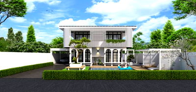 บ้านเดี่ยว การไฟฟ้าส่วนภูมิภาค (กฟภ.) : บ้านเดี่ยวพร้อมสระว่ายน้ำ & สวนส่วนตัว รีโนเวทใหม่พร้อมอยู่ เนื้อที่ 100 ตร.วา