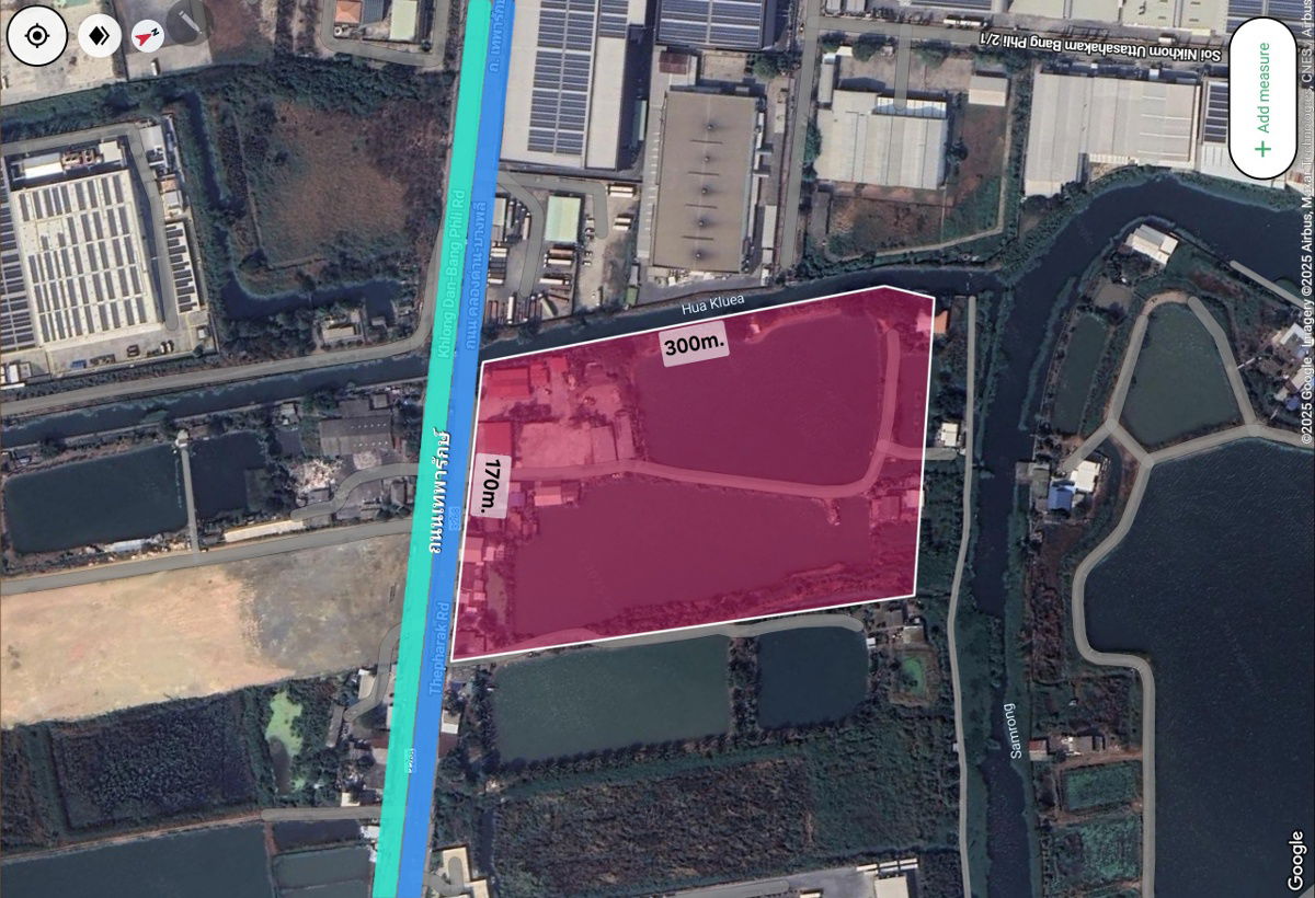 รูป ขายที่ดิน 31-2-62 ไร่ ติดถนนเทพารักษ์ อ.บางเสาธง จ.สมุทรปราการ (ผังสีส้ม) ราคาถูกมากราคานี้หาไม่ได้แล้วแถวนี้ - รูปที่ 1/6