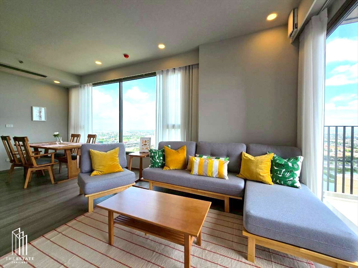 picture For rent, the largest room on the floor, fully furnished, corner position, open view, Whizdom The Forestias (Destinia) project @75,000 Baht - 2/22