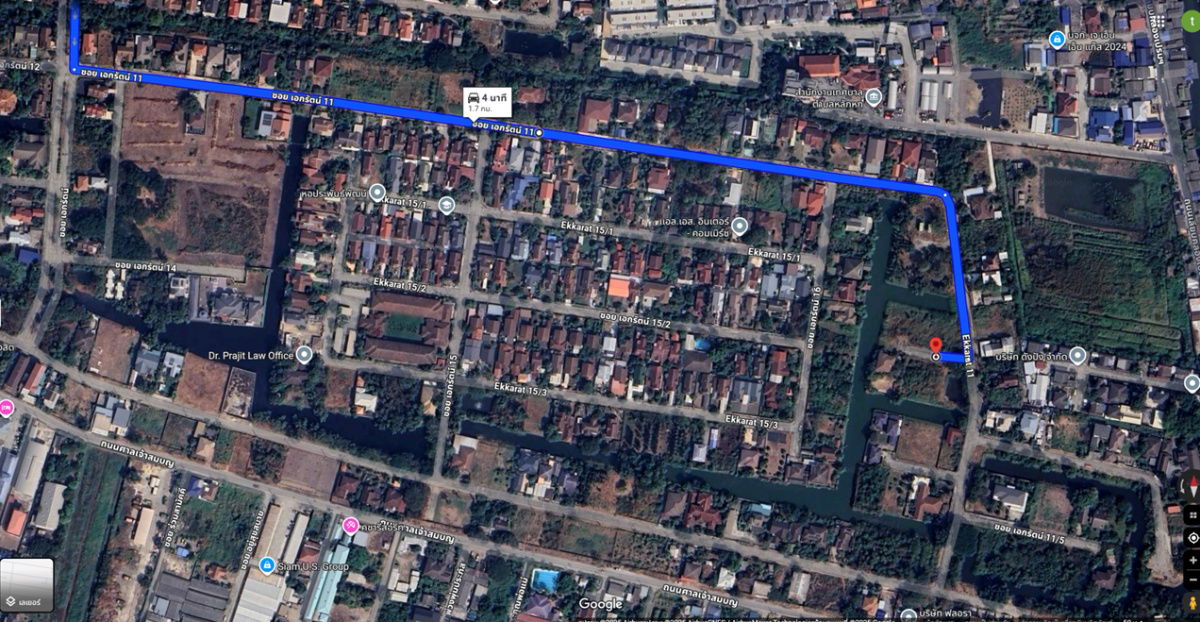รูป ขายที่ดิน แปลงสวย หลังติดน้ำ 144 ตรว. มี 2 แปลงติดกัน หมู่บ้านเมืองเอก ม.รังสิต โครงการ 3 ซอยเอกรัตน์ 11 ราคาดีที่สุดในโครงการ ขายต่ำกว่าราคาประเมิน - รูปที่ 15/20