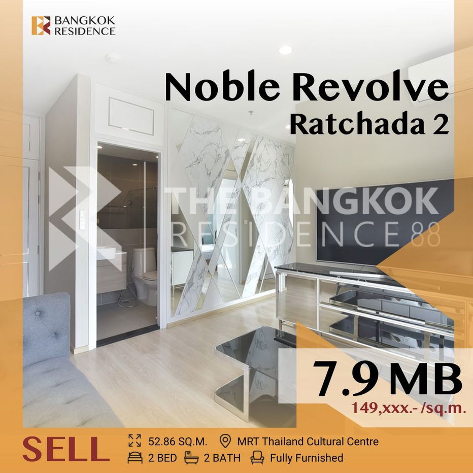 picture ✨Beautiful unit,Fully Funished Noble Revolve Ratchada 2  MRT Thailand Cultural Centre - 1/10