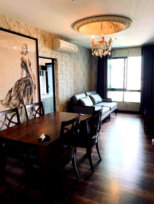 Condos for rent Chatuchak : P1143 Condo for rent Niche Mono Ratchavipha, 2 bedrooms, beautifully decorated, fully furnished, ready to move in.