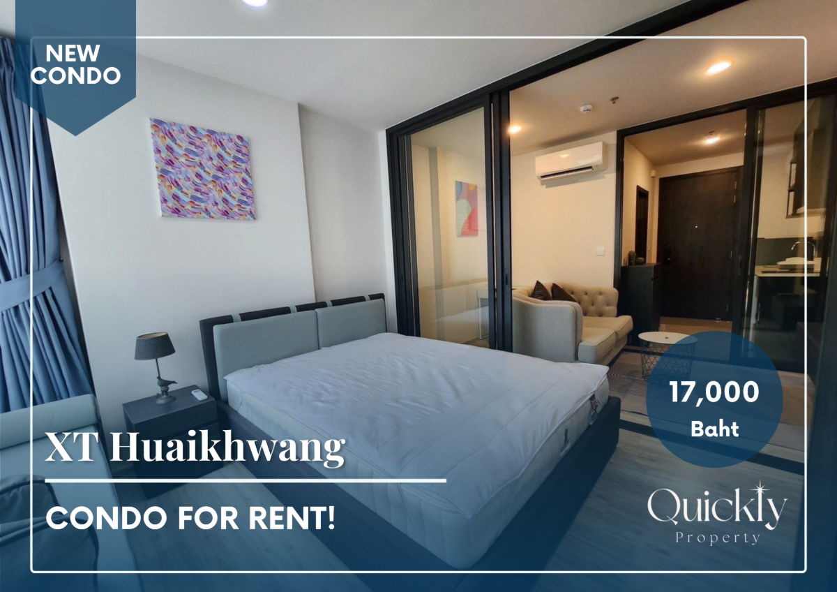 รูป XT Huaikhwang | ราคา 17,000 บาท | ห้องสวย ห้องใหม่ เฟอร์นิเจอร์ครบ พร้อมเข้าอยู่ - รูปที่ 1/9
