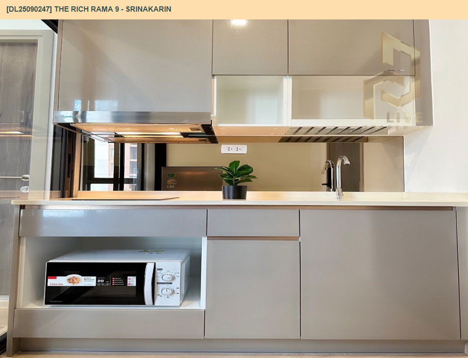 picture DL25090247 Condo for rent, The Rich Rama 9 - Srinakarin near AIRPORT RAIL LINK หัวหมาก, ready to move in, call urgently 0656133286 LineID @655ebbvc - 6/17