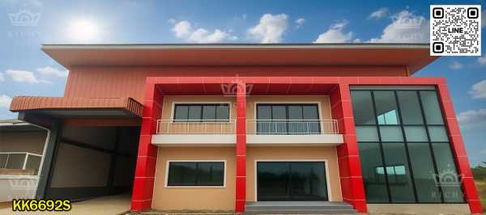 โรงงานใหม่ 465 ตารางวา สำนักงานสีแดงร่ำรวย พร้อมกระจกบานใหญ่ และพื้นที่ขยายด้านข้าง สวยพร้อมใช้ ใกล้มอเตอร์เวย์พระราม 2 