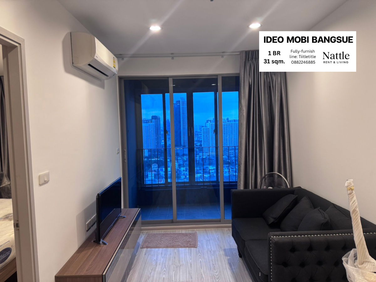รูป [มีห้องจริง] Ideo Mobi Bangsue 1 BR 31sqm. 13,000 บาท ใกล้ MRT Taopoon 120เมตร line: Tiitletitle 0882246885 - รูปที่ 6/13