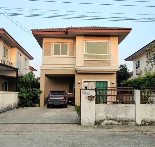 ลดราคาพิเศษ บ้านเดี่ยว ม.นนทวีแกรนด์6 (51.2 ตร.ว.) 3 นอน 2 น้ำ ใกล้เทคโนโลยีมหานคร 