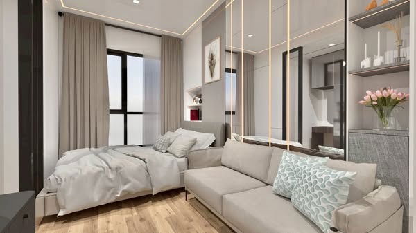 picture Y037⚡Condo for rent: Origin Plug & Play Ramintra,🐶Pet friendly Urgent!📍New room, ready to move in, fully furnished📍📍 - 2/11