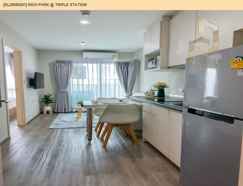 picture DL25090291 Condo for rent, Rich Park @ Triple Station near รถไฟสถานีหัวหมาก, ready to move in, call urgently 0614453194 LineID @162cjixi - 5/12