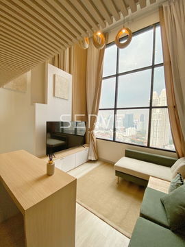 🔥6.1 MB🔥 - Duplex 1 Bed 1 Work Room Nice Room High Fl. 25+ Close to BTS Chong Nonsi 600 m. at Knightsbridge Prime Sathorn Condo  / For Sale
