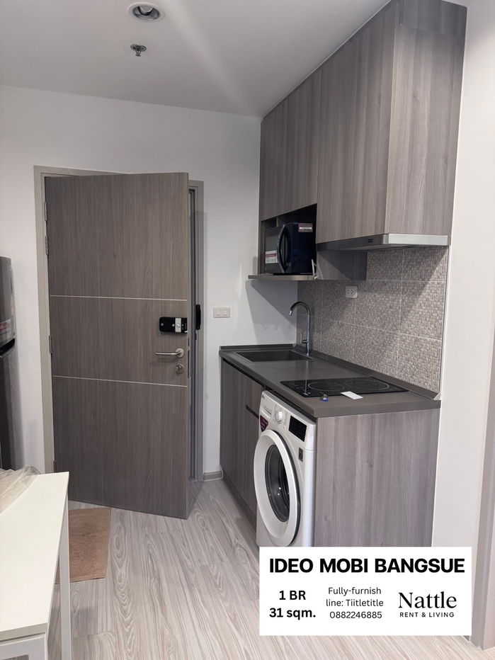 รูป [มีห้องจริง] Ideo Mobi Bangsue 1 BR 31sqm. 13,000 บาท ใกล้ MRT Taopoon 120เมตร line: Tiitletitle 0882246885 - รูปที่ 3/13