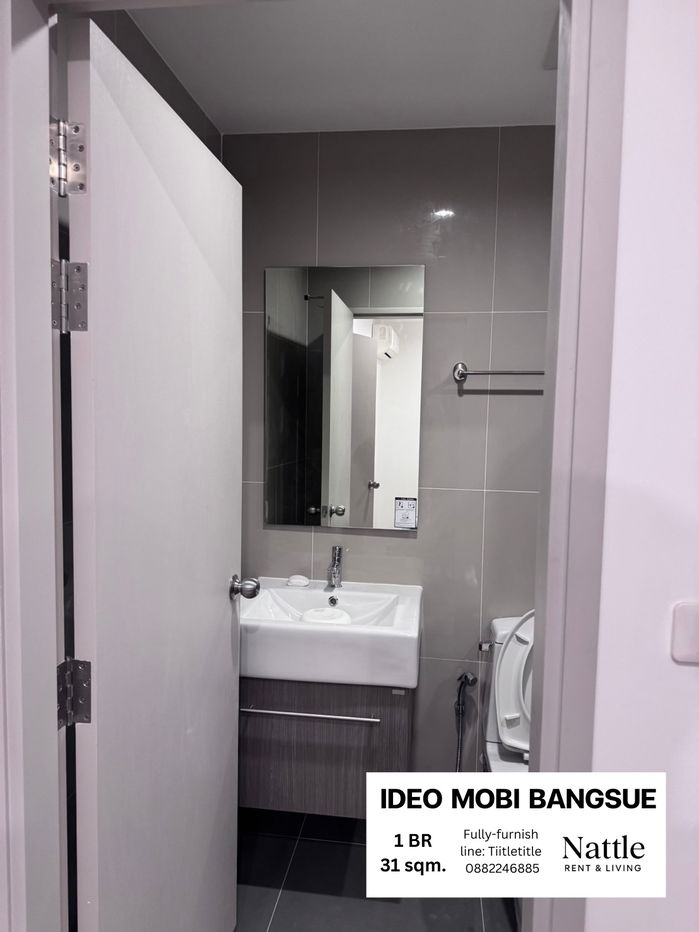 รูป [มีห้องจริง] Ideo Mobi Bangsue 1 BR 31sqm. 13,000 บาท ใกล้ MRT Taopoon 120เมตร line: Tiitletitle 0882246885 - รูปที่ 11/13