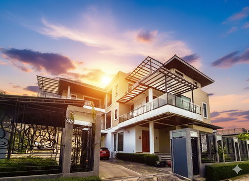 3-storey detached house for sale with 296 sq wa of land  Sukhumvit 101, Bangkok, near BTS Punnawithi