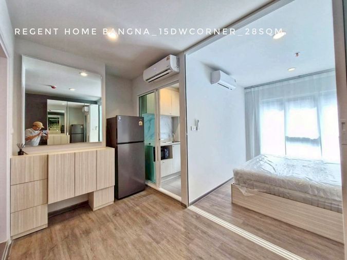 ให้เช่า ห้องใหม่ห้องมุม วิวสวน วิวสระ ตึก D พร้อมอยู่ใกล้สี่แยกบางนา เซ็นทรัลบางนา ไบเทค