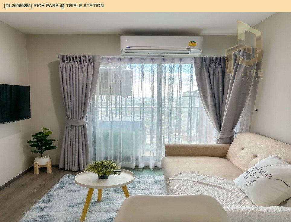 picture DL25090291 Condo for rent, Rich Park @ Triple Station near รถไฟสถานีหัวหมาก, ready to move in, call urgently 0614453194 LineID @162cjixi - 12/12