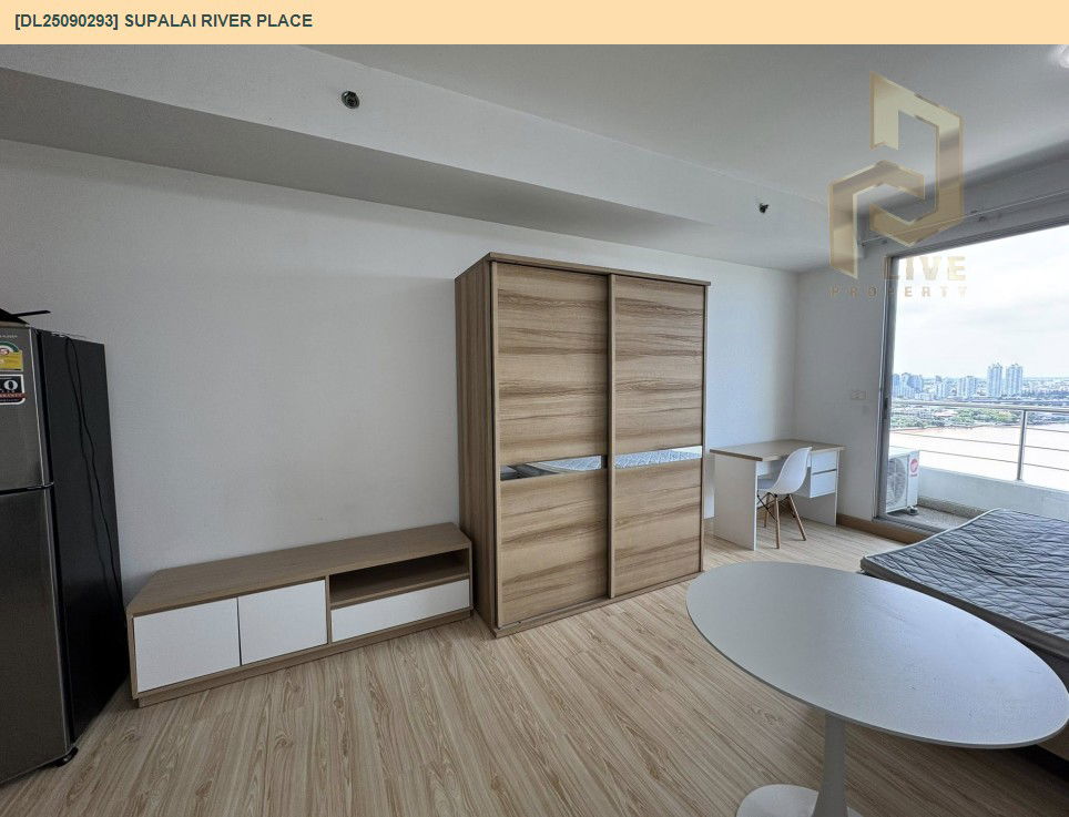 picture DL25090293 Condo for rent, Supalai River Place near BTS Krung Thon Buri, ready to move in, call urgently 0614453194 LineID @162cjixi - 4/8