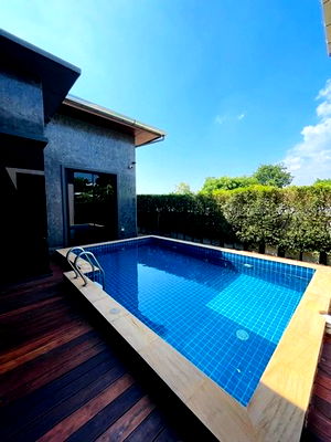 Houses for rent Chonburi : Modern Pool Villa with 3 Bedrooms for Rent – Huay Yai, Pattaya  Fully furnished with modern furniture