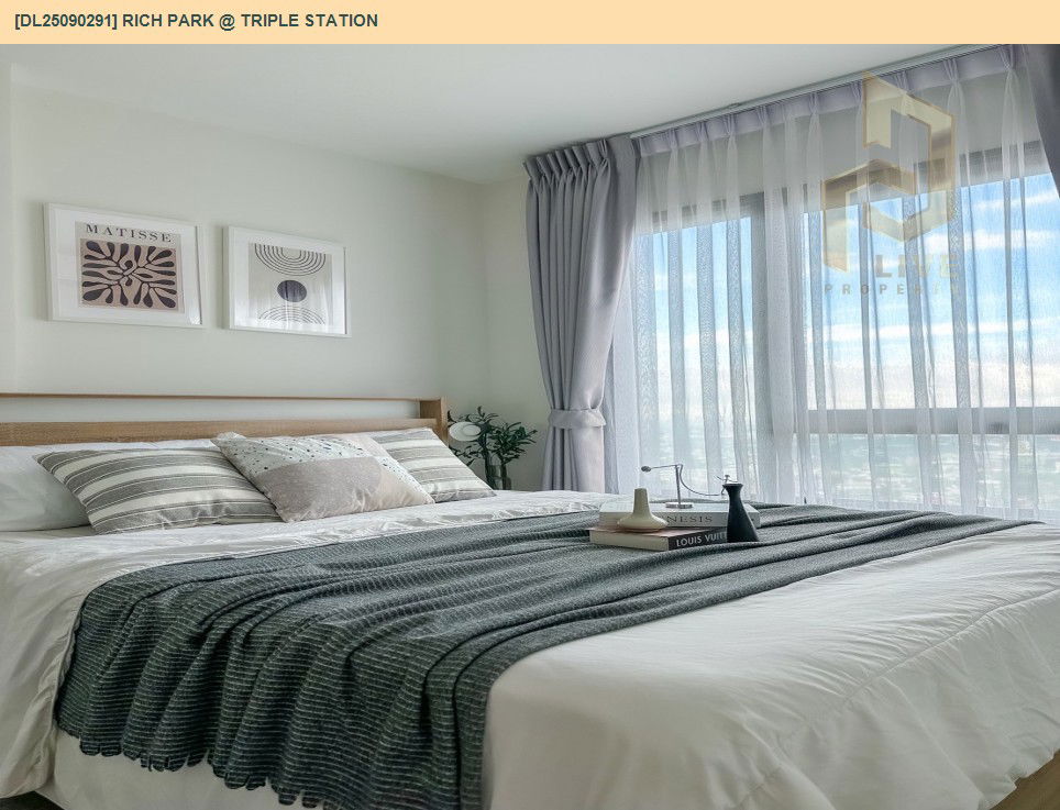 picture DL25090291 Condo for rent, Rich Park @ Triple Station near รถไฟสถานีหัวหมาก, ready to move in, call urgently 0614453194 LineID @162cjixi - 2/12