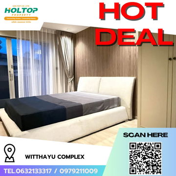 #R6285🎉 130968 Condo for rent  Witthayu Complex 