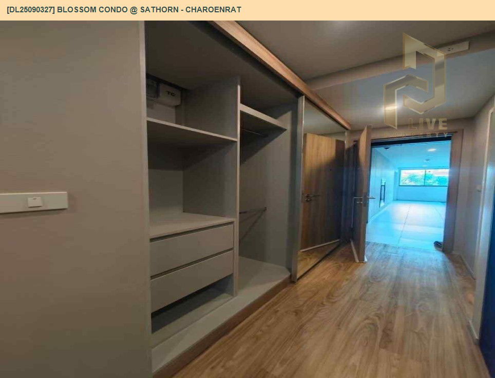 รูป DL25090327 ให้เช่าคอนโด บลอสซั่ม คอนโด แอท สาทร - เจริญราษฎร์ (Blossom Condo @ Sathorn - Charoenrat) ใกล้ BTS สุรศักดิ์ พร้อมเข้าอยู่ โทรด่วน 0638692663 LineID @897iyzll - รูปที่ 6/8
