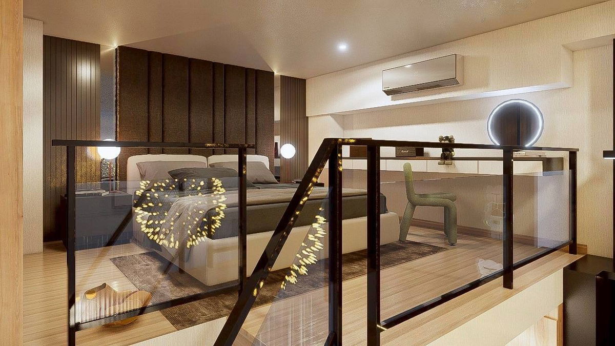 picture  For rent siamese landmark mrta rama9 47sqm. Duplex room 1 bed 1 bath 30,000 per month ,pls addline :: paolin1 wechat paolin9 - 2/4