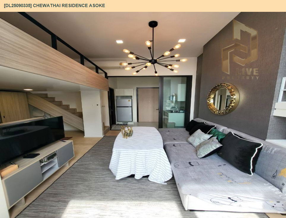 picture DL25090335 Condo for rent, Chewathai Residence Asoke  near MRT พระราม 9, ready to move in, call urgently 0800343450 LineID @655ebbvc - 5/11