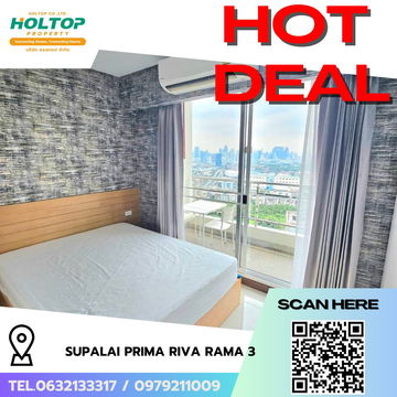 #R6286  🎉 130968 Condo for rent  Supalai Prima Riva Rama 3