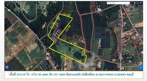 Low-Priced Land for Sale – Suitable for Farming, Warehouse, or Factory Development, Bo Kwang Thong, Bo Thong District, Chonburi