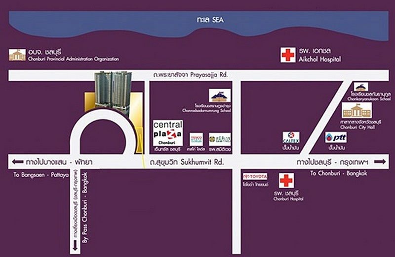 รูป Call : 098-632-2894 Infinity One Condo ติดเซ็นทรัล ชลบุรี ขนาด 55 ตารางเมตร 2 ห้องนอน 2 ห้องน้ำ ชั้น21 วิวเมือง มองเห็นทะเล ตกแต่งครบ - รูปที่ 13/14