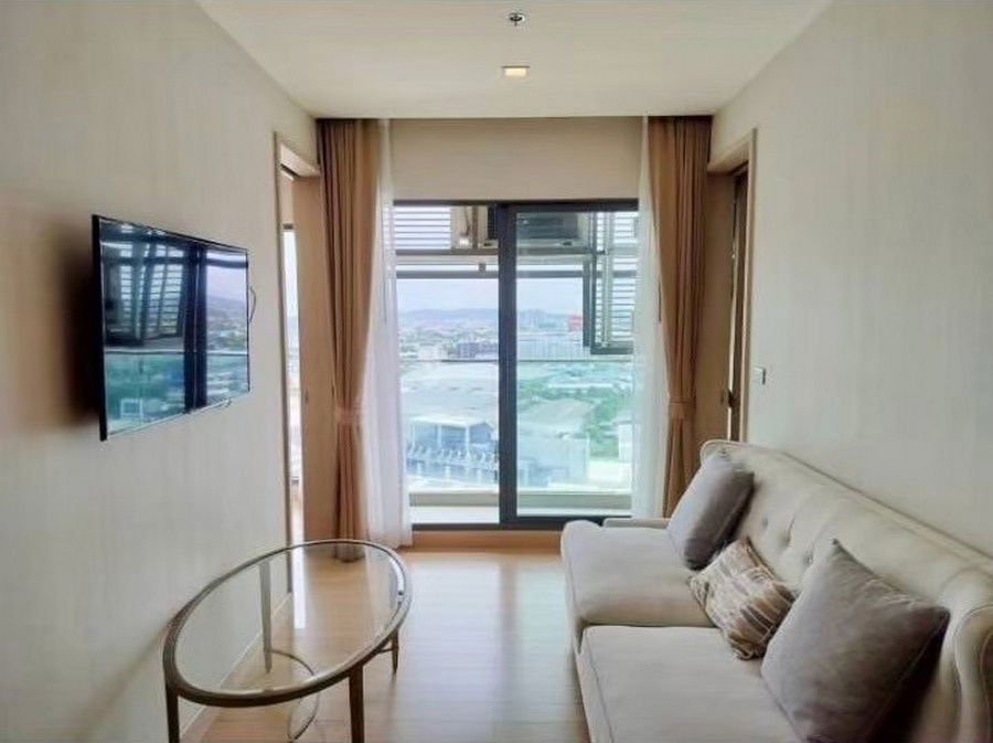 รูป Call : 098-632-2894 Infinity One Condo ติดเซ็นทรัล ชลบุรี ขนาด 55 ตารางเมตร 2 ห้องนอน 2 ห้องน้ำ ชั้น21 วิวเมือง มองเห็นทะเล ตกแต่งครบ - รูปที่ 2/14