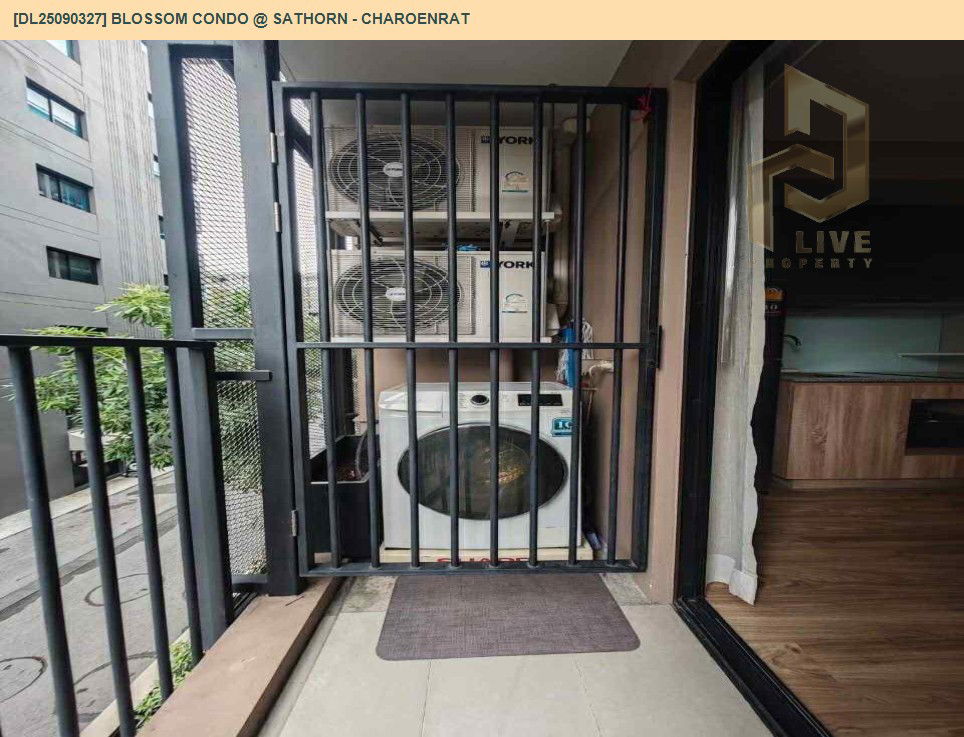 รูป DL25090327 ให้เช่าคอนโด บลอสซั่ม คอนโด แอท สาทร - เจริญราษฎร์ (Blossom Condo @ Sathorn - Charoenrat) ใกล้ BTS สุรศักดิ์ พร้อมเข้าอยู่ โทรด่วน 0638692663 LineID @897iyzll - รูปที่ 8/8
