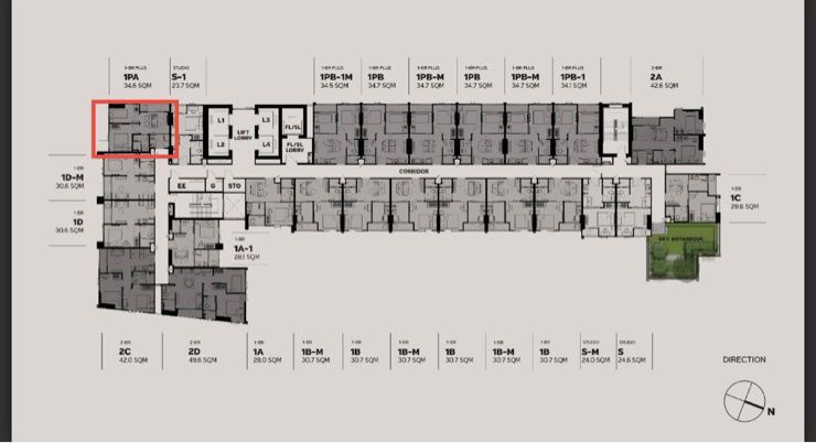รูป ขายดาวน์ คอนโด Metris Distric Ladprao, 1 Bedroom Plus - รูปที่ 4/10