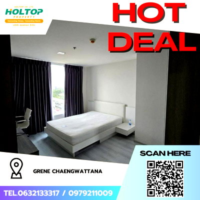 เช่าคอนโด ปากเกร็ด นนทบุรี : #Z2385💥110968🔥ให้เช่าคอนโด Grene Chaengwattana