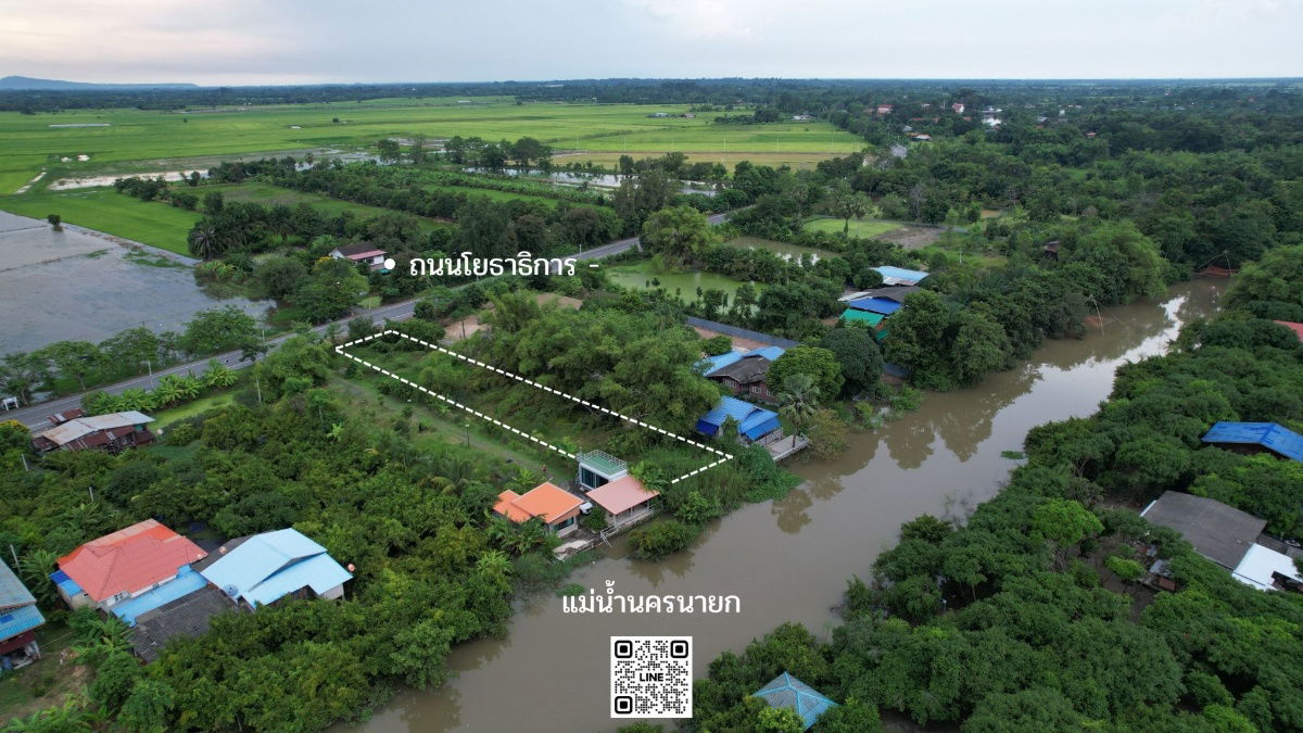 รูป ขายที่ดิน 383 ตารางวา ติดแม่น้ำนครนายก มีโฉนด ติดถนนหลวง - รูปที่ 5/19