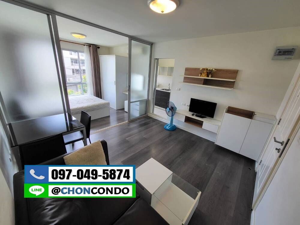 รูป DCondo ดีคอนโด ชั้น4 ตึกD  ---------------มีเครื่องซักผ้า-------------------Tel 097-049-5874 (Line: @choncondo มี@ด้วย) - รูปที่ 2/15