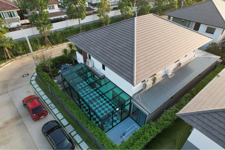 รูป 2ชั้น หลังมุม หลังคาติดsolar cell พร้อมใช้งาน หันหน้าทิศใต้ หมู่บ้านเศรษฐสิริ ทวีวัฒนา  - รูปที่ 2/10