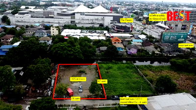 ที่ดิน เขตบางกะปิ : ขายที่ดินรามคำแหง 127/1 ติดถนนใหญ่ ด้านหลังติดคลอง วิวธรรมชาติ ร่มรื่น ใกล้รถไฟฟ้าสายสีส้ม & The Paseo Town