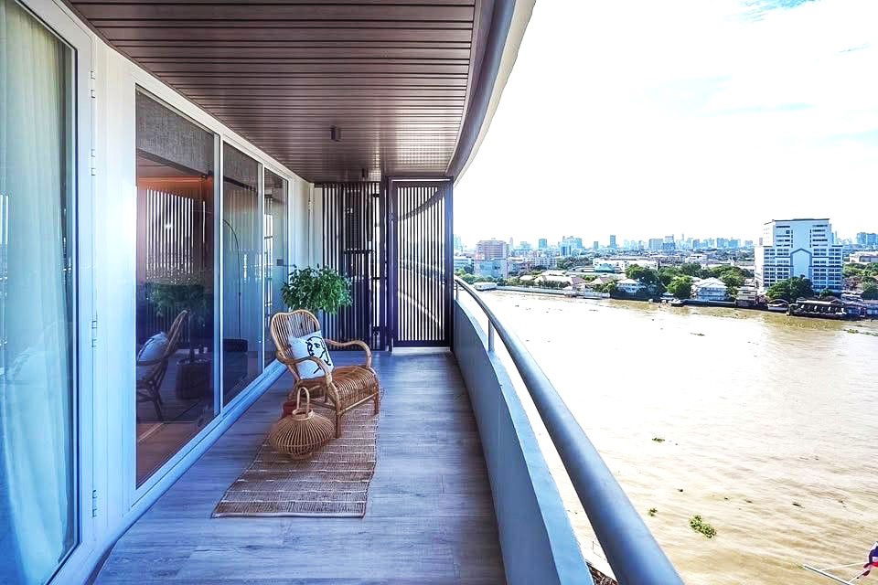 picture Luxury Riverfront Condo for rent with panorama Cho Phraya River at Bangkok River Marina - 7/9