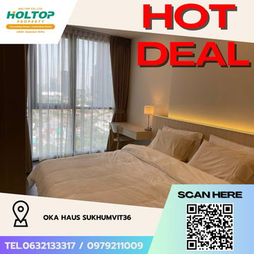 #Z2369💥100968🔥ให้เช่าคอนโด Oka Haus Sukhumvit36