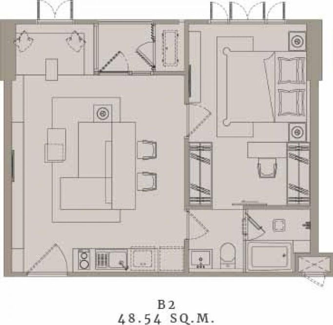 รูป The Reserve Sukhumvit 61 (เดอะ รีเซิร์ฟ สุขุมวิท 61)  1 ห้องนอน 1 ห้องน้ำ ขนาด  50 ตรม ชั้น 1 - รูปที่ 12/12