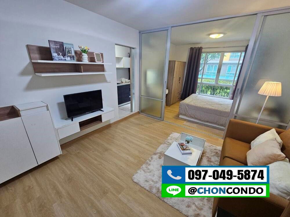 รูป DCondo ดีคอนโด ชั้น1 ตึกD  ------------วิวสระ------------Tel 097-049-5874 (Line: @choncondo มี@ด้วย) - รูปที่ 5/19