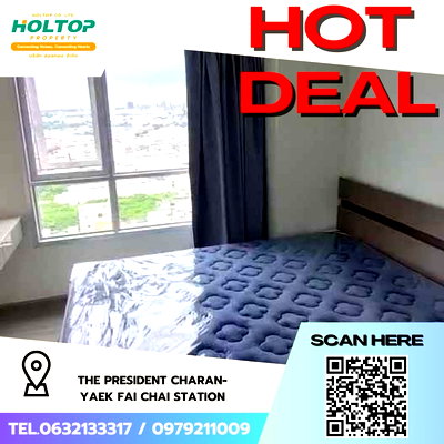 Condos for rent : #Z2417💥150968🔥Condo for rent: The President Charan-Yaek Fai Chai Station