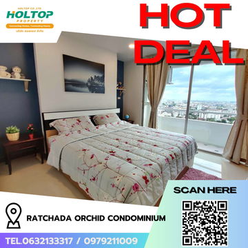#R6347 🎉 150968  ให้เช่าคอนโด Ratchada Orchid Condominium