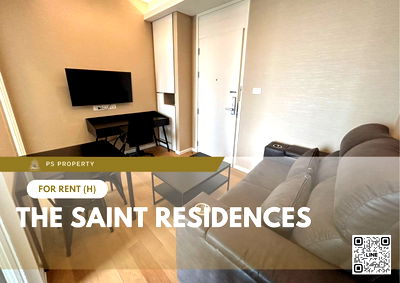Condos for rent : For rent 🔥 The Saint Residences 🔥 near MRT Phahon Yothin, fully furnished and equipped with appliances.